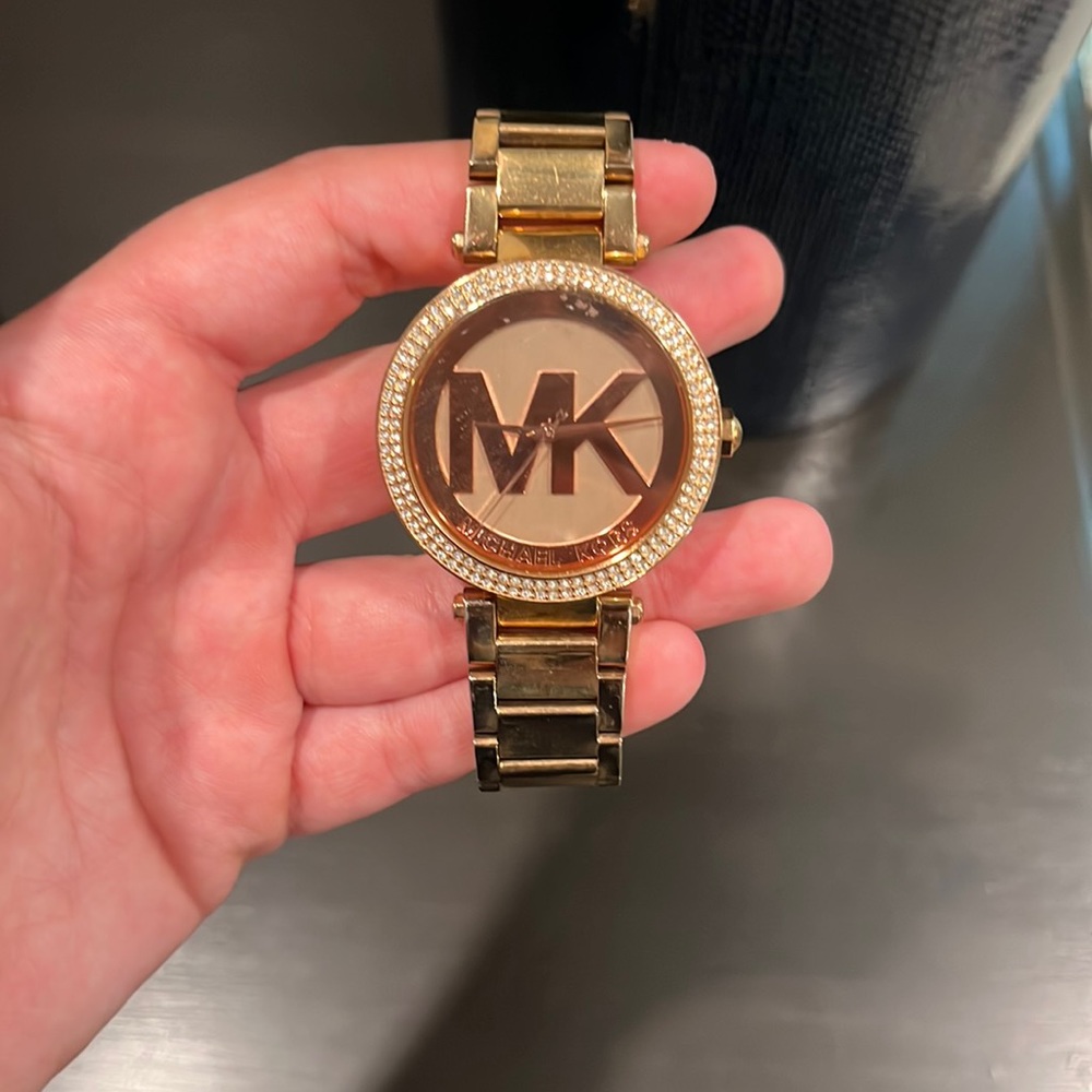 Rose gold mk watch
